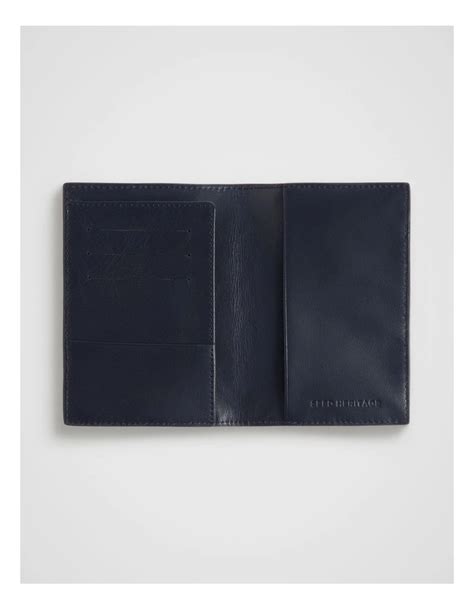 Seed Heritage Leather Woven Passport Cover in .